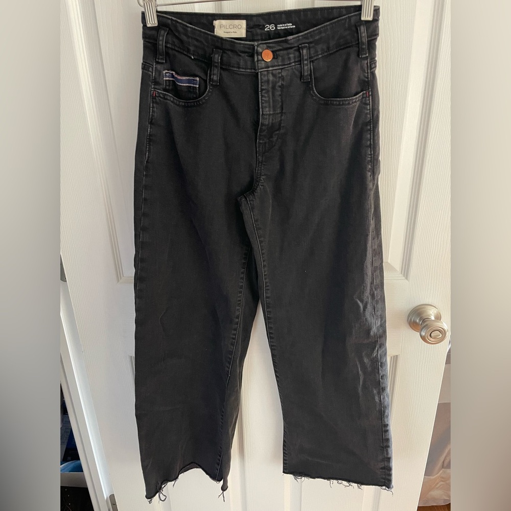 Pilcro Black Wide Leg Jeans size 26
